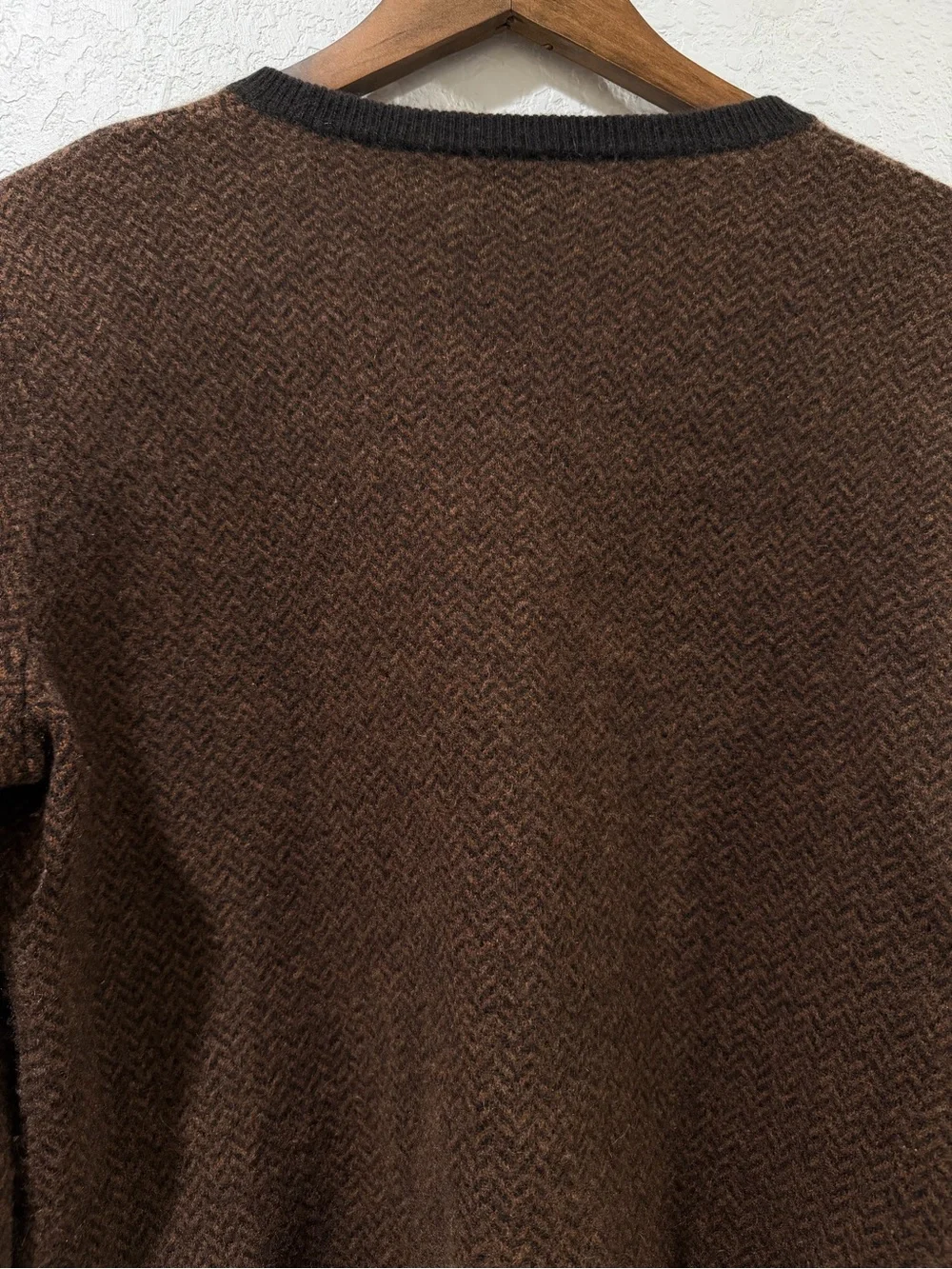 J.Crew Men’s Cashmere Herringbone Jacquard Crewneck Sweater Size Medium